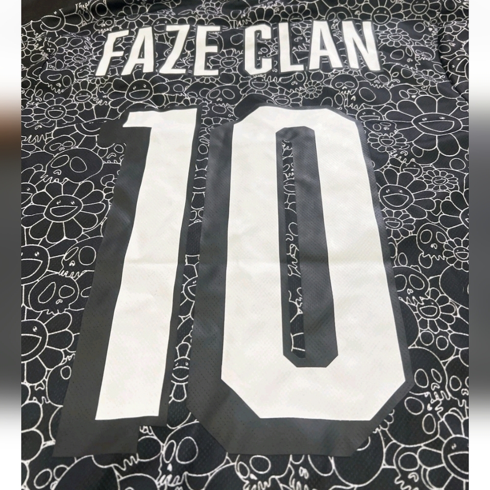 FaZe Clan x Takashi Murakami Jersey FW21 Black - Size Small Street Wear Rare - Picture 4 of 8